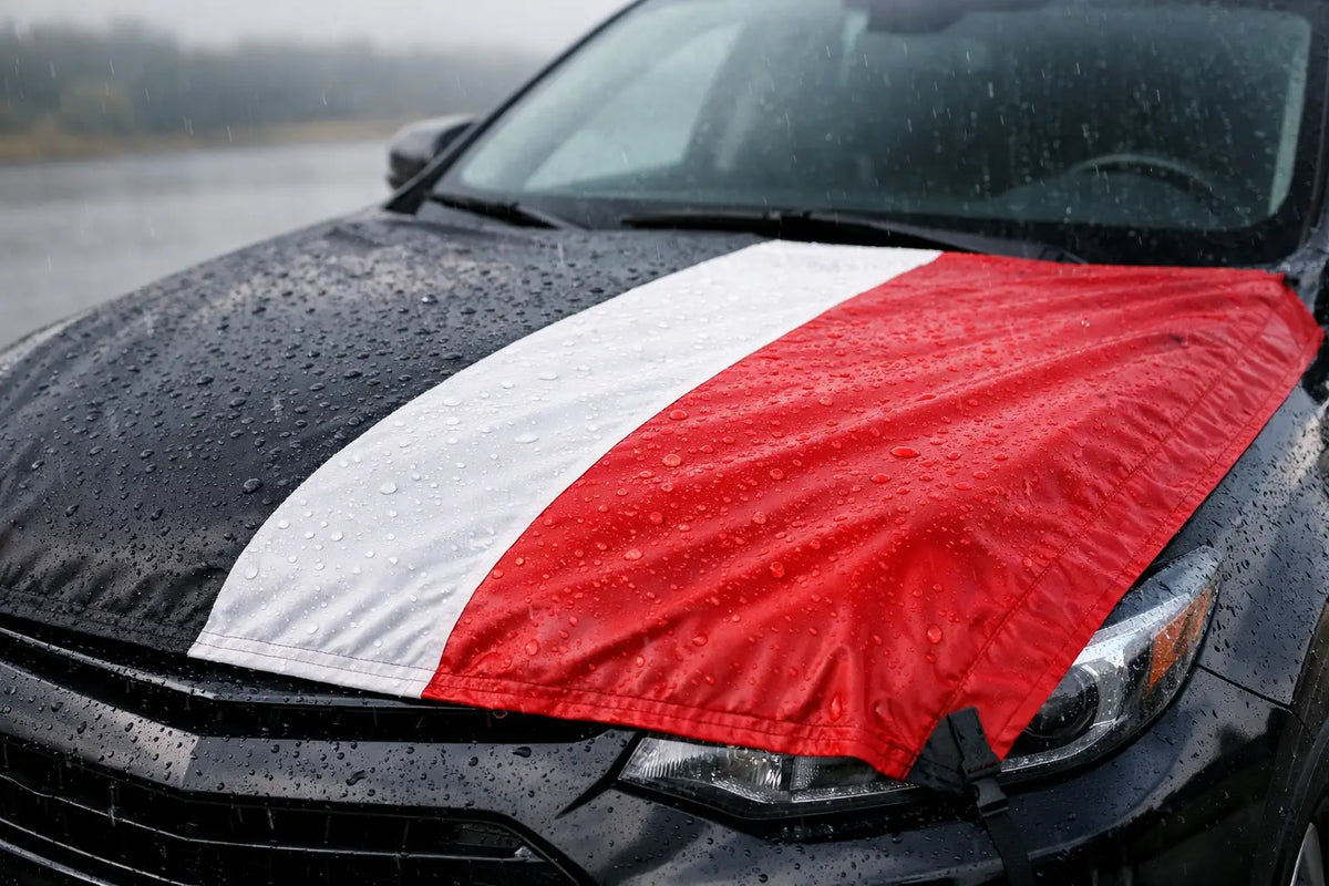 Regenfeste robuste Motorhaubenflagge kaufen