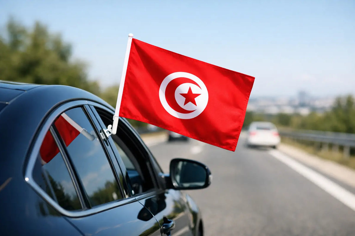 Auto Flagge Tunesien bestellen und auffallen