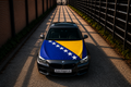 Bosnien Herzegowina Motorhaubenflagge Auto Flagge