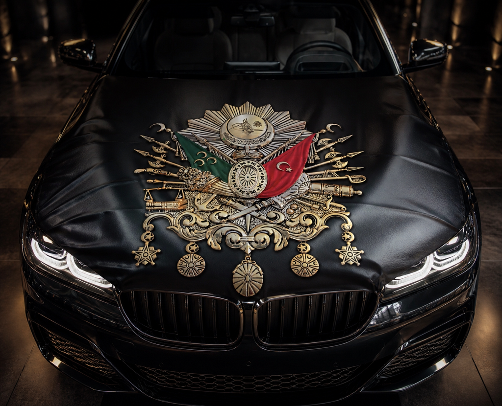 Exklusive Osmanisches Reich Motorhaubenflagge für Fahrzeug Styling