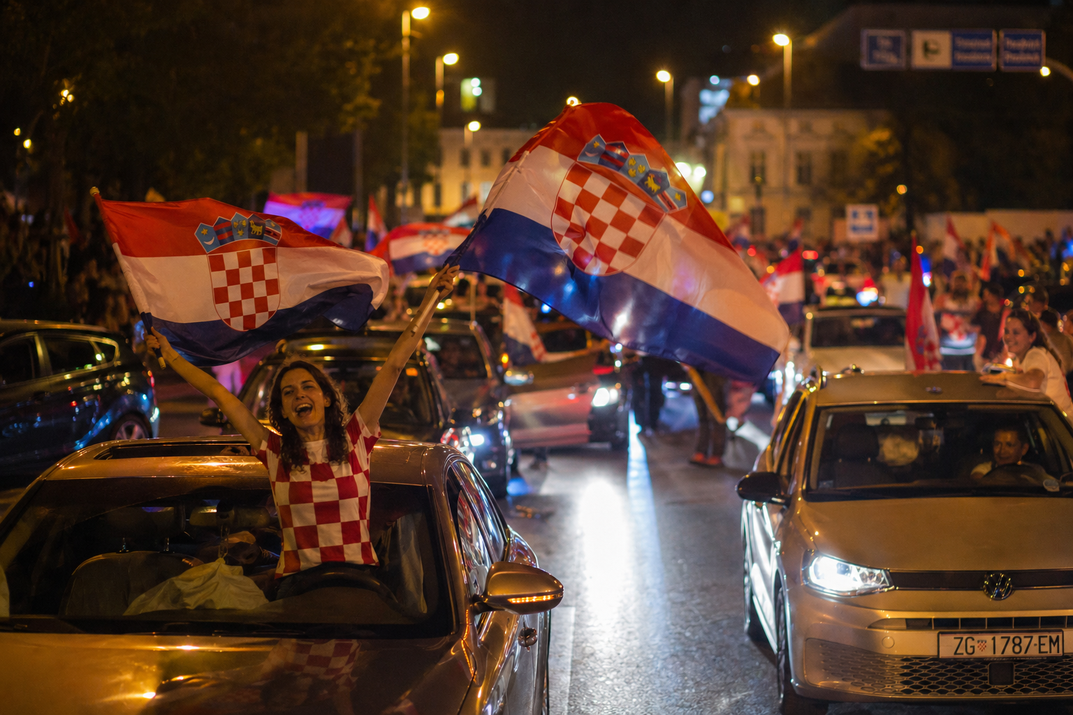 Kroatien Fan Flagge aus robustem 160 GSM Stoff