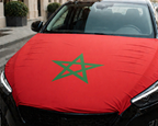 Marokko Auto Flagge zur WM 2026 am fahrenden Auto