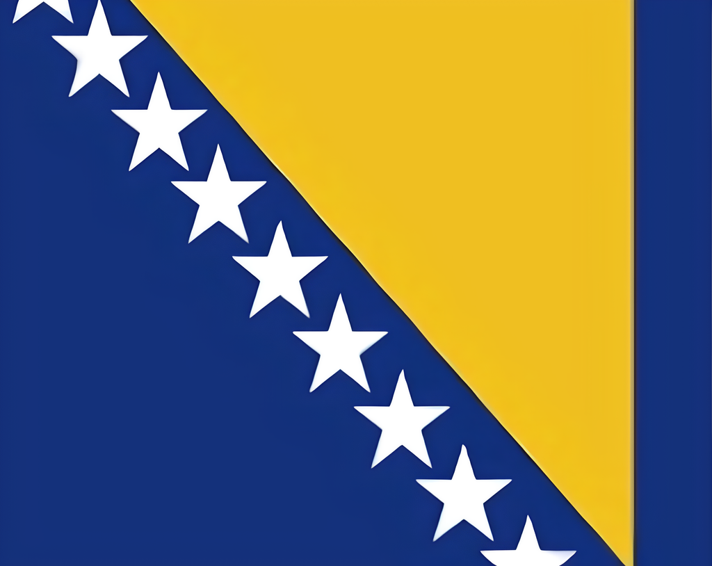 Premium Bosnien Flagge für Autokorso und Fußballfans