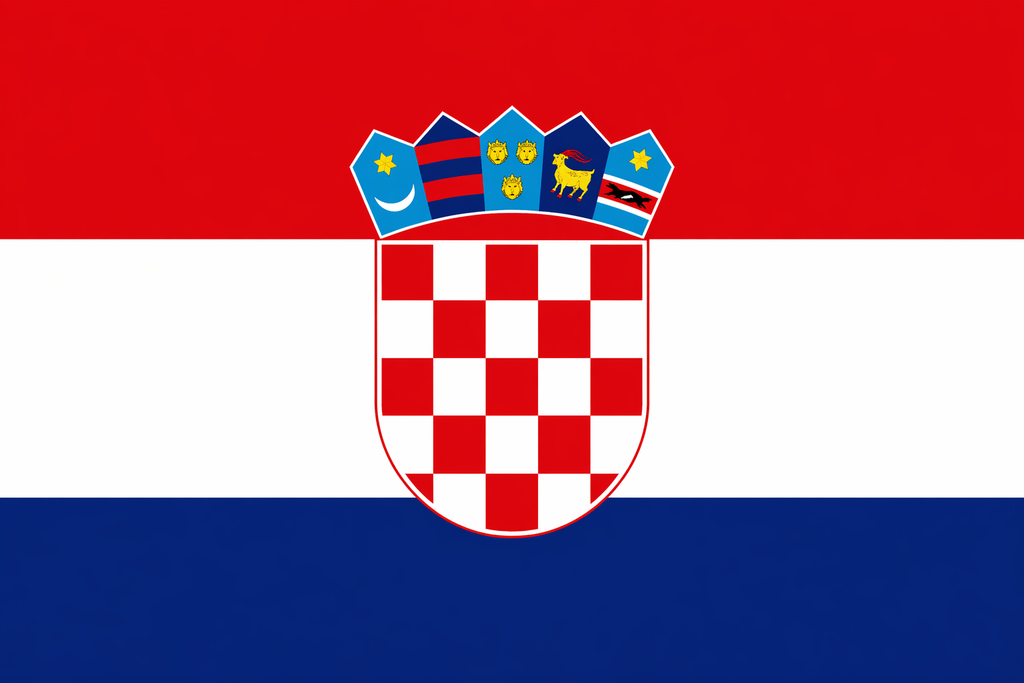 Premium Kroatien Flagge für Autokorso und Fußballfans